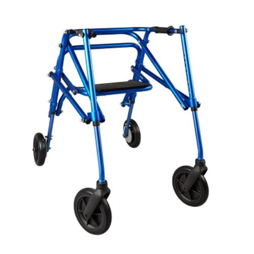 Klip Lightweight Posterior Walker w/ 8 inch Wheels and Seat For Kids Teens KP548R