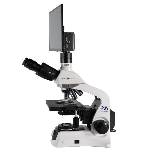 LW Scientific Innovation Trinocular Microscope w/ BioVID iNS-T4BV-iPL3