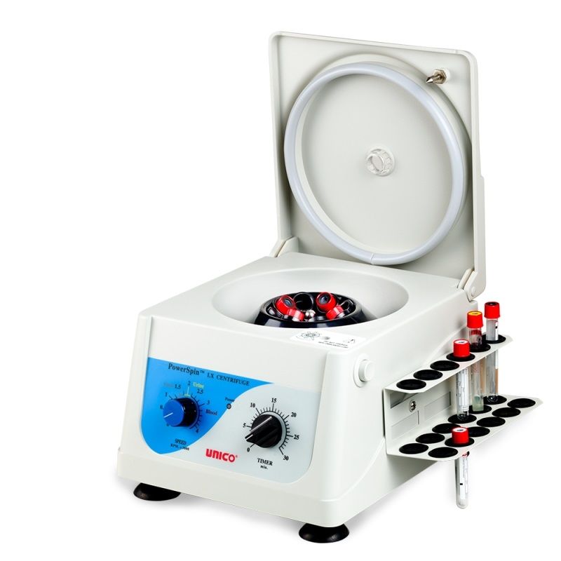 Unico Powerspin Lx w/ 8 Place Rotor Variable Speed 300 - 4000 Rpm w/ 18 Place Tube Holdster Rack C858H