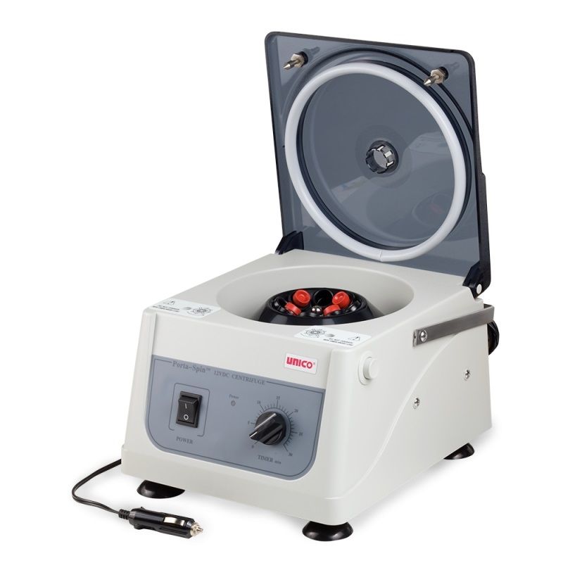 Unico Powerspin Porta-Spin Portable 12 Vdc Centrifuge Fixed Speed 3700 Rpm 6 Place Rotor C826