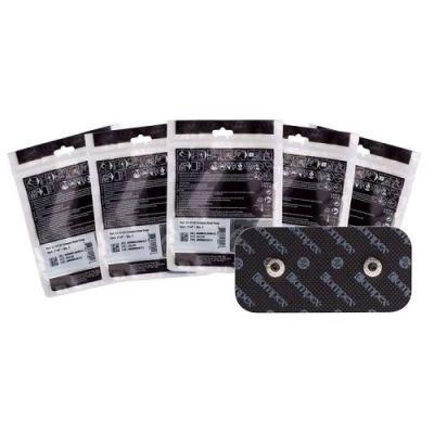 Compex Easy Snap Electrode 2 x 4 inch 5 Pack (10 pcs) Black CX142EL02-5PK
